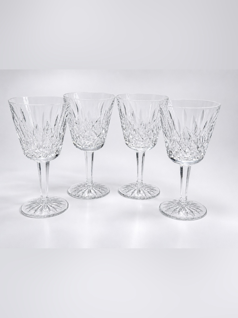 4 Waterford Lismore Glasses - 6" Tall x 3" Diameter